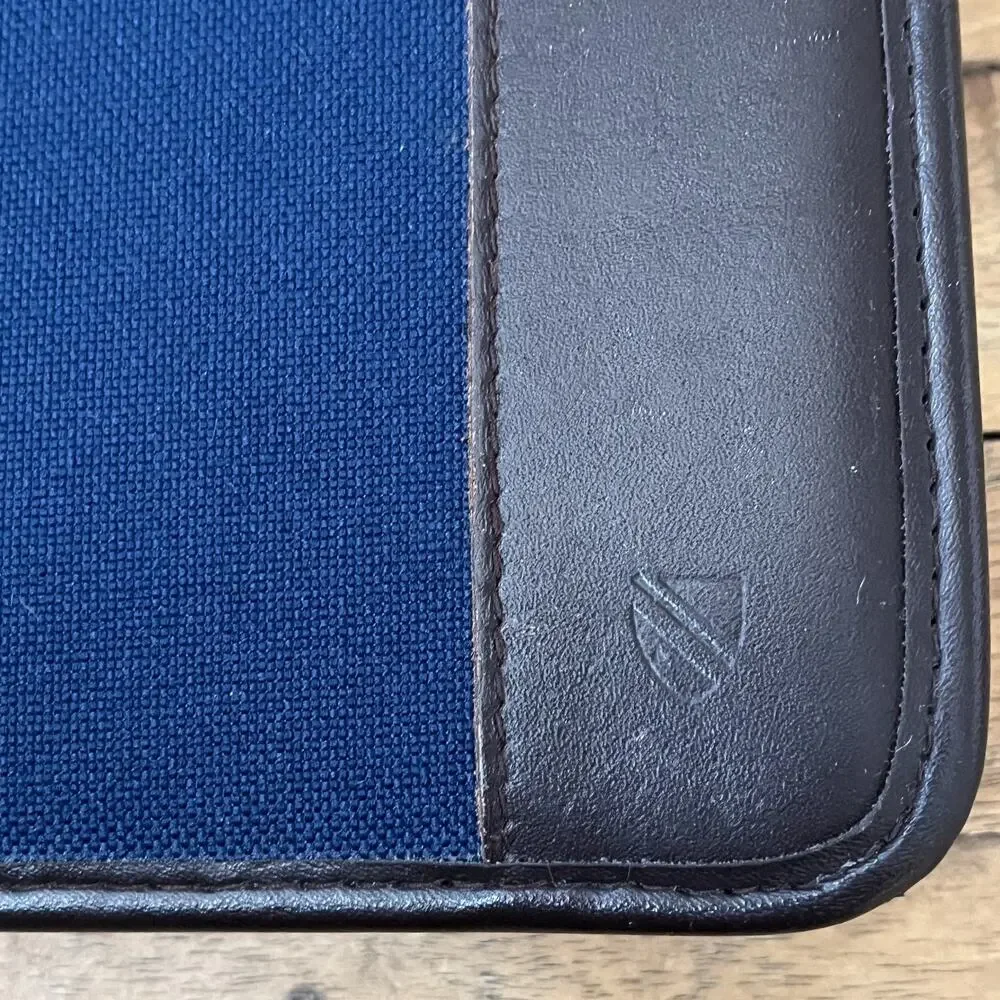1992 Cambridge Black & Blue Canvas Planner Zip Around 6 Rings Calendar
